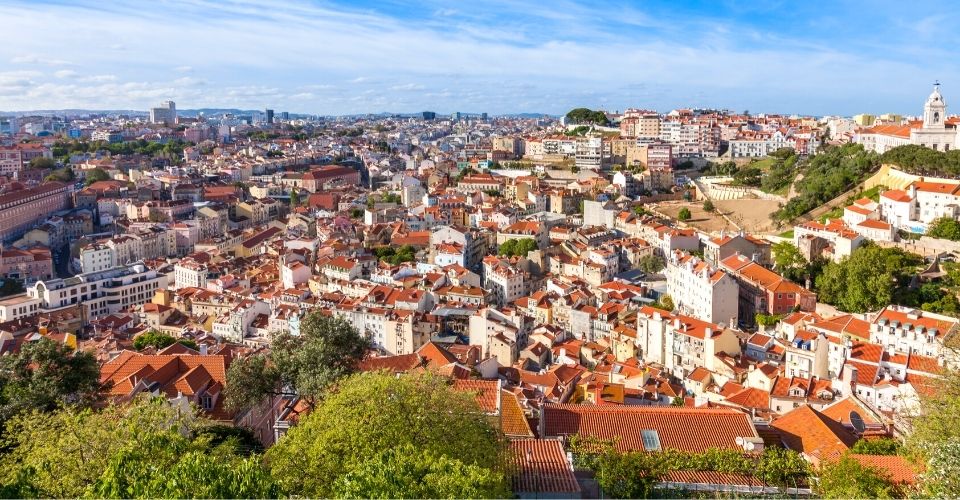 View of Lisbon from the Sao Jorge castle