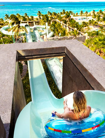 Waterslides at Aquaventure Waterpark, Atlantis Bahamas