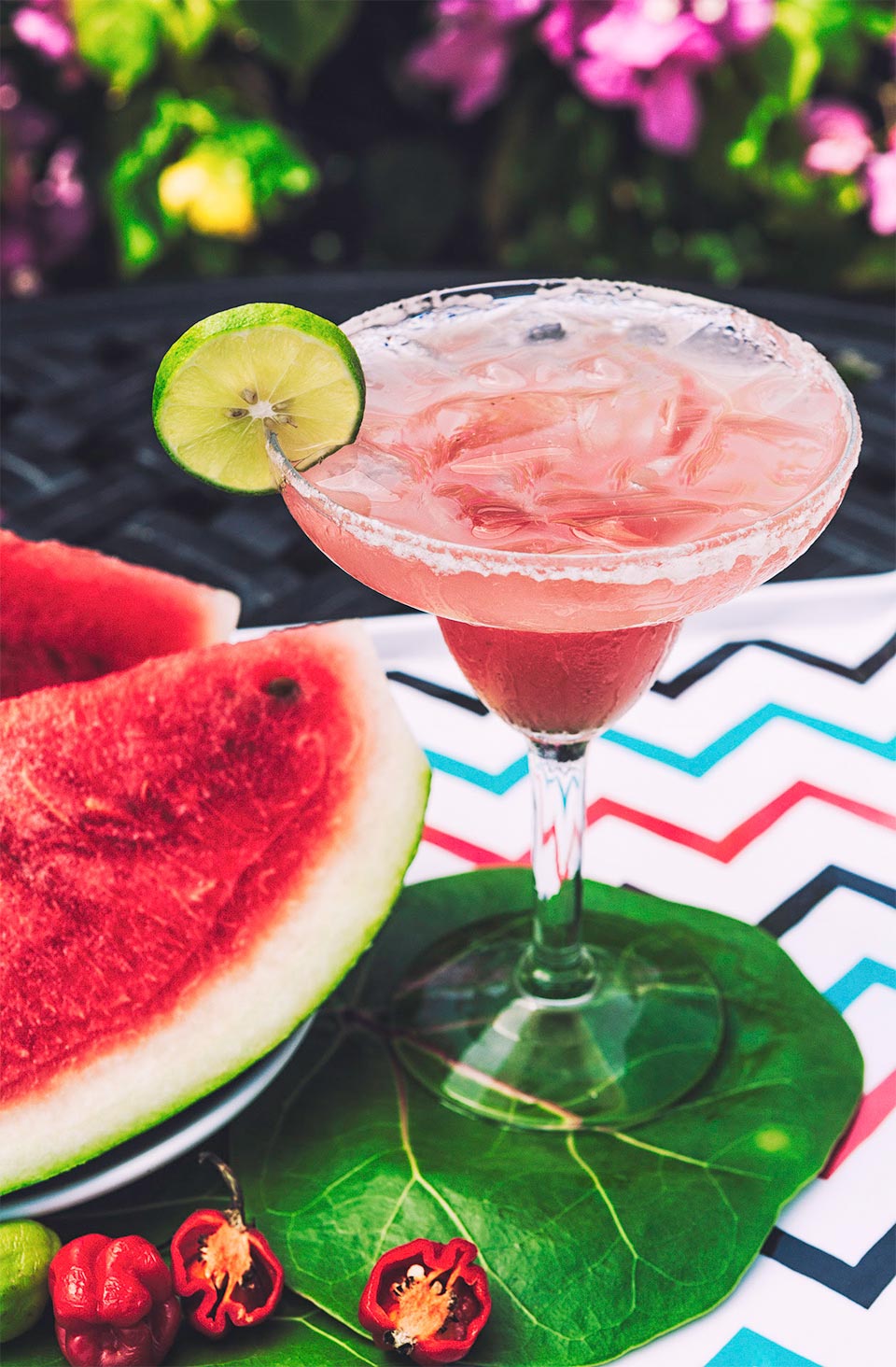 Watermelon margarita, a signature cocktail from Sandals Resorts