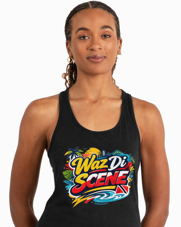 Waz di scene - Trini Slang Racerback Tank Top And More