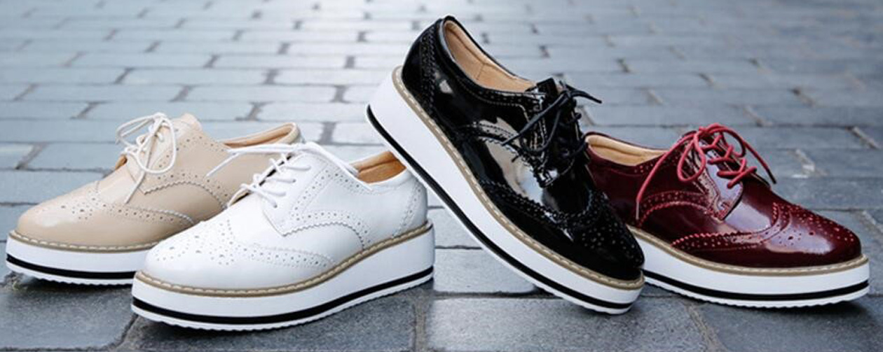 Trending And Popular Women's Platform Lace Up Shoes