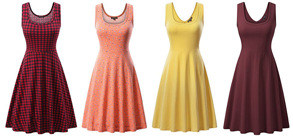 ENSACE Scoop Neck Summer Midi Dress