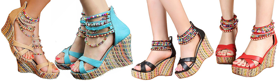 getmorebeauty Wedge Sandals