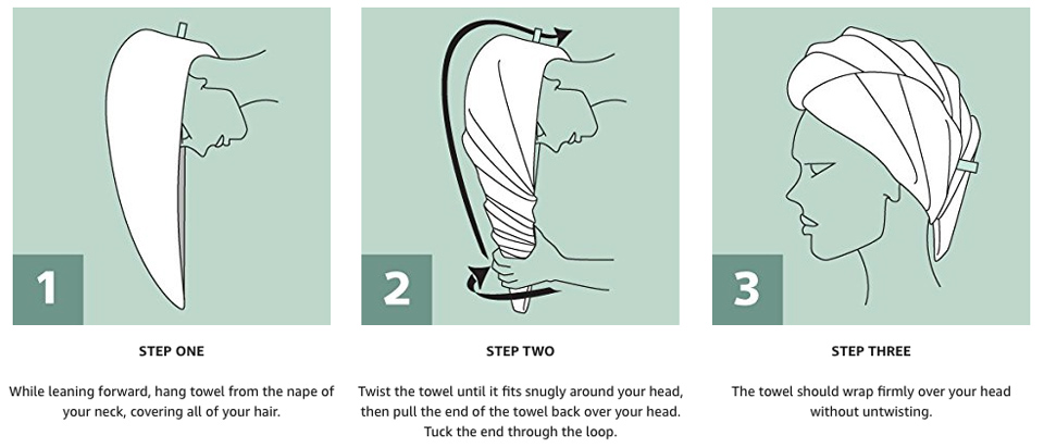 How to tie the hair towel