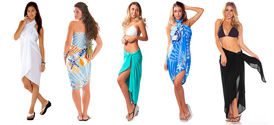 World Sarongs Solid and Floral Fringeless Cover-up