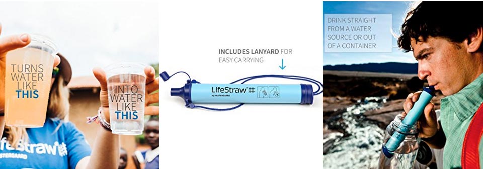 LifeStraw Personal Water Filter for Hiking, Camping, Travel and Emergency Preparedness