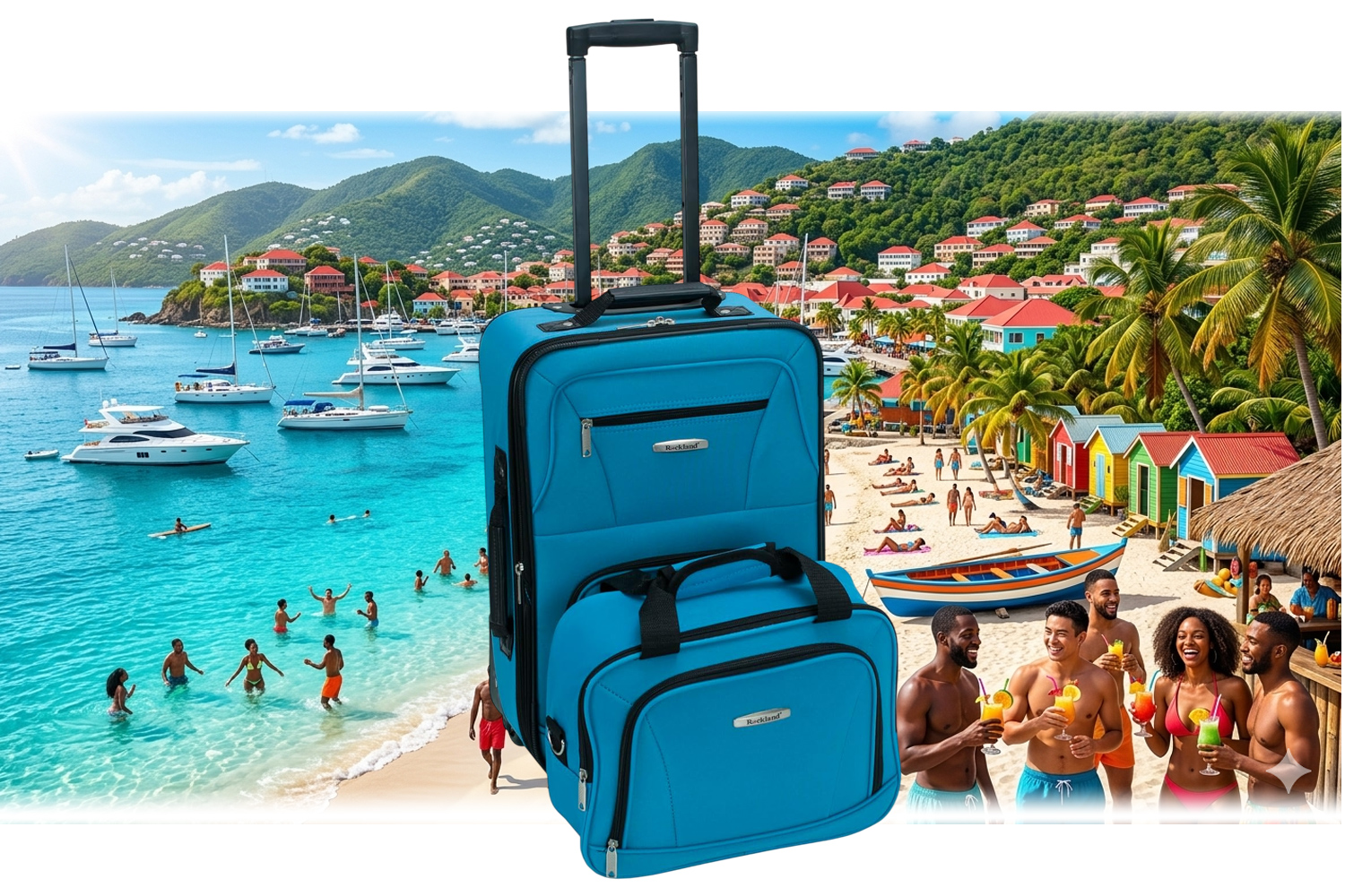 Fashion Softside Upright Luggage 2-Piece Set